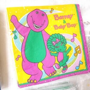 Decoupage Paper Napkins Barney-Baby Bop 1998 Vintage Pack of 16